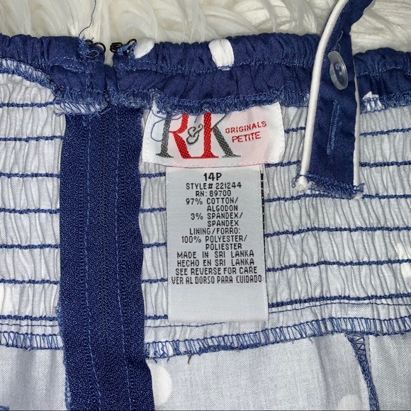 R&K Originals NWT Blue Polka Dot PETITE Sun Dress - Picture 7 of 13